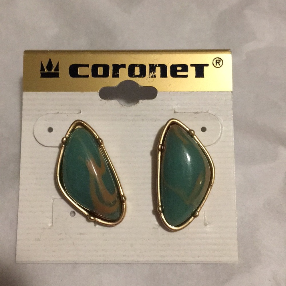 Marbled earrings for sensitive ears